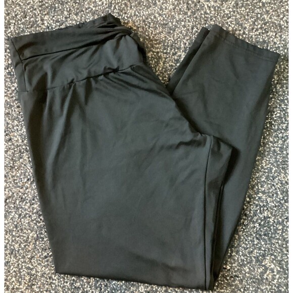 SHEIN Curve Women's Crossover Front Waistband Black Leggings Plus Size 4XL - Picture 7 of 11